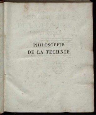 Section 2: Philosophie de la Technie Algorithmique. Seconde Section
