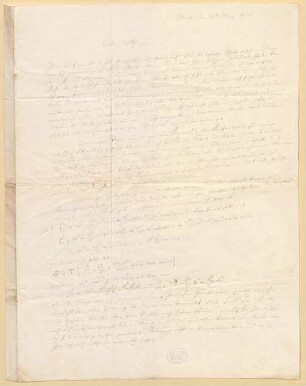 Georg Simon Ohm (1789 - 1854) Autographen: Briefe von Georg Simon Ohm an verschiedene Adressaten - BSB Autogr.Cim. Ohm, Georg Simon, 4. Georg Simon Ohm (1789 - 1854) Autographen: Brief von Georg Simon Ohm an Professor Ullherr in Nürnberg - BSB Autogr.Cim. Ohm, Georg Simon.4