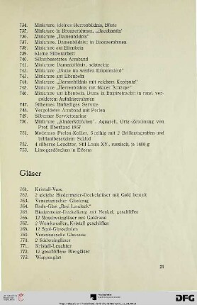 Gläser (Nr. 761-779)