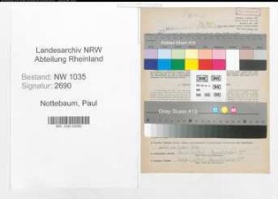 Entnazifizierung Paul Nottebaum , geb. 10.10.1921 (Bergmann)