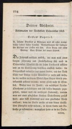 Dritter Abschnitt. Reformation der Reichsstadt Schweinfurt selbst