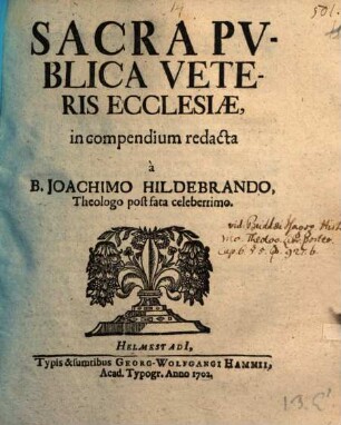 Sacra publica veteris ecclesiae