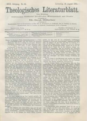 385-387 [Rezension] Weiss, Bernhard, Die drei Briefe des Apostel Johannes