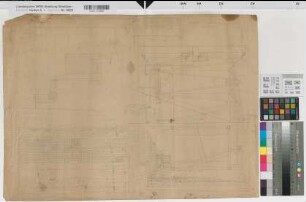 Honrath (Lohmar) Orgel Grundriß und Trakturkonstruktion 1864 o.M. 51 x 70 Zeichnung Nachlaß Roetzel Nr. 230