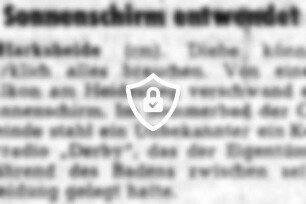 Sonnenschirm entwendet