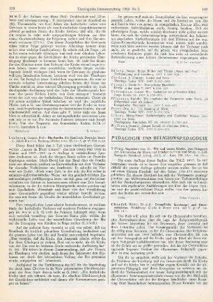 Pädagogik und Religionspädagogik