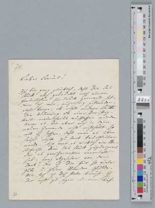 Brief an Johannes Brahms