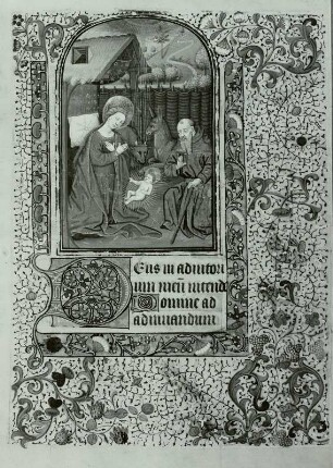 Illumination eines Stundenbuches: Geburt Christi
