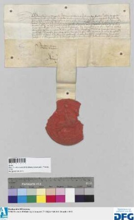 Herzog Philipp von Burgund bestätigt der Stadt Nürnberg den Empfang eines jährlich ihm zu reichenden Jus und garantiert dafür den Fortbestand der alten Handelsbegünstigungen.