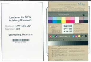 Entnazifizierung Hermann Schmeding , geb. 20.10.1881 (Wachmann)