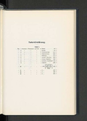 Tafel-Erklärungen.