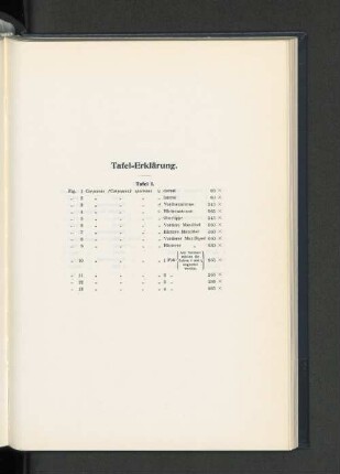 Tafel-Erklärungen.