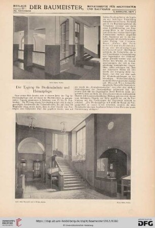 10. Jahrgang: Die Tagung für Denkmalschutz und Heimatpflege