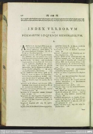 Index Verborum Et Formarum Loquendi Memorabilium