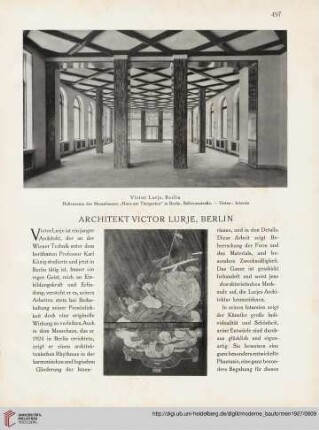Architekt Victor Lurje, Berlin