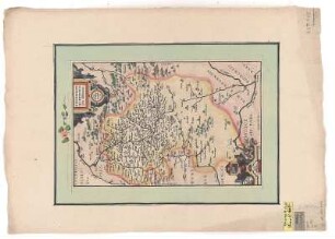 Tafel XVIII : Karte von der Grafschaft Henneberg, 1:325 000, Kupferstich, 1594 : Vollst. Aufnahme der Originalkt. unter Objektnr. 70403270