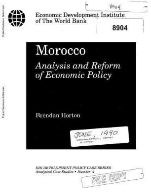 Morocco : analysis and reform of economic policy