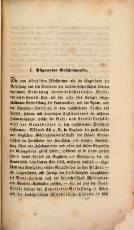 Die Gründung landwirthschaftlicher Meliorations-Fonds