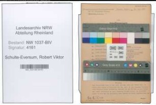 Entnazifizierung Robert Viktor Schulte-Eversum , geb. 13.09.1909 (Lehrer)