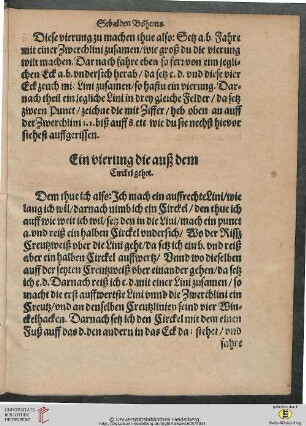Ein vierung die aus dem Zirckel gehet
