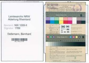 Entnazifizierung Bernhard Dellemann , geb. 27.10.1882 (Postbetr.Wart)