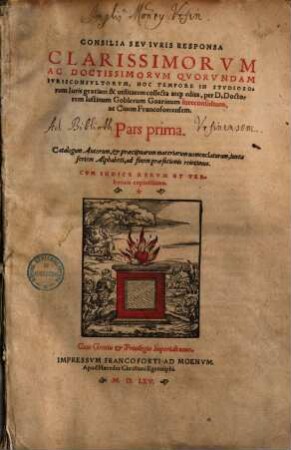 Consilia, seu iuris responsa clarissimorum ac doctissimorum quorundam iurisconsultorum, 1
