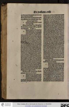 Articulus secundus tertie aprtis dominice passionis de tribus aliis fructibus ligne vite.