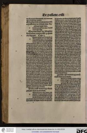 Articulus secundus tertie aprtis dominice passionis de tribus aliis fructibus ligne vite.