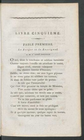 Livre Cinquieme