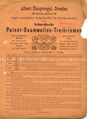 Schwedische Patent-Baumwollen-Treibriemen