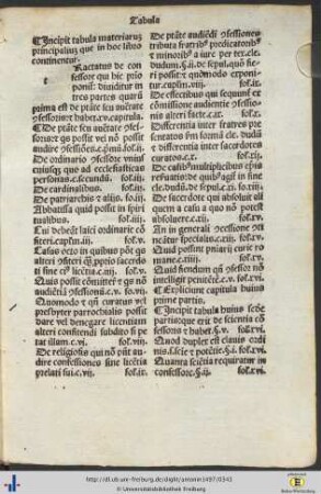 Incipit tabula materiarum principalium que in hoc libro continentur.