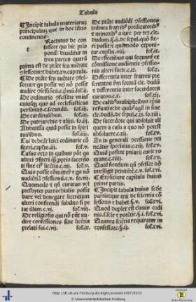 Incipit tabula materiarum principalium que in hoc libro continentur.