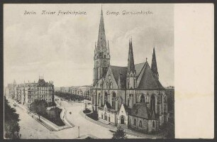 Ansichtskarte Kaiser Friedrichplatz, Evangelische Garnisonkirche, Südstern [2/2]