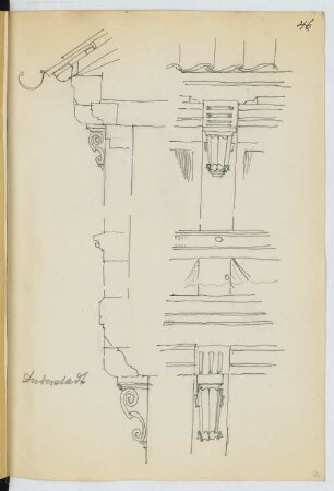 Wohnhaus, Duderstadt: Details (aus: Skizzen- und Fotoalbum 22)