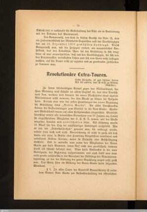 Revolutionäre Extra-Touren