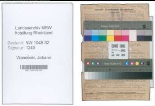 Entnazifizierung Johann Wanderer , geb. 08.08.1896 (Beamter)