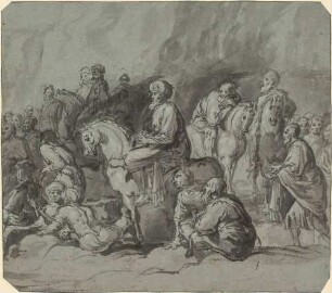 Johannes der Täufer predigt dem Volke in der Wüste (rechte Seite)