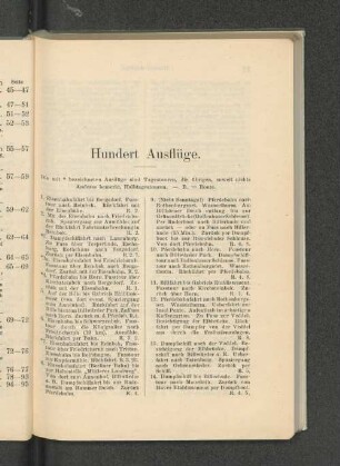 Hundert Ausflüge.