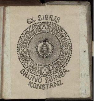 [Ex libris: Bruno Leiner Konstanz]
