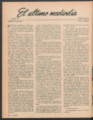 El último mediodía : (cuento)