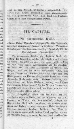 III. Capitel. Die pommersche Küste.