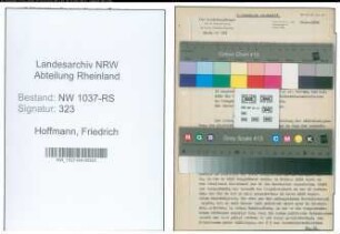 Entnazifizierung Friedrich Hoffmann , geb. 01.11.1908 (Bahnoberinspektor)
