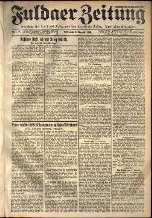 Ausgabe vom Mittwoch, den 01. August 1928.