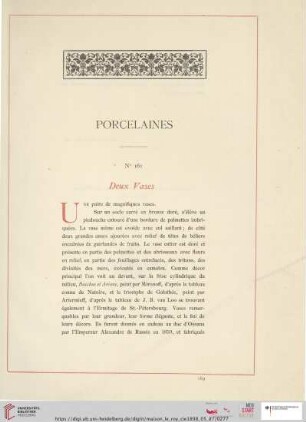 Porcelaines (Nr. 161)