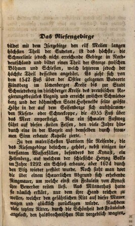 König Rübezahl, der mächtige Beherrscher des Riesen-Gebirges und seine dienstbaren Gnomen : eine wundersame und ergötzende Legende der Sagen- und Geisterwelt ; aufs neue für's Volk erzählt