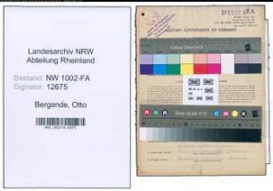Entnazifizierung Otto Bergande, geb. 03.12.1900 (Haendler)