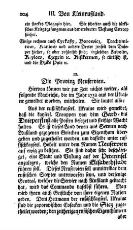 12. Die Provinz Neu-Servien