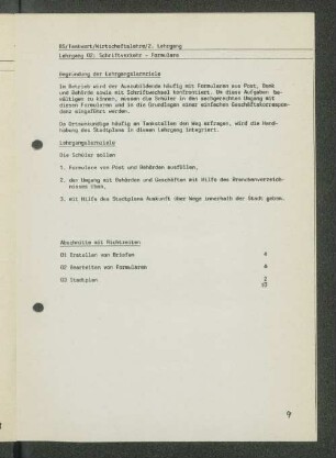 Lehrgang 02: Schriftverkehr - Formulare