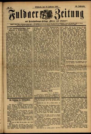Ausgabe vom Mittwoch, den 20. Februar 1895.
