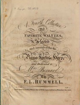 A fourth collection of favorite waltzes